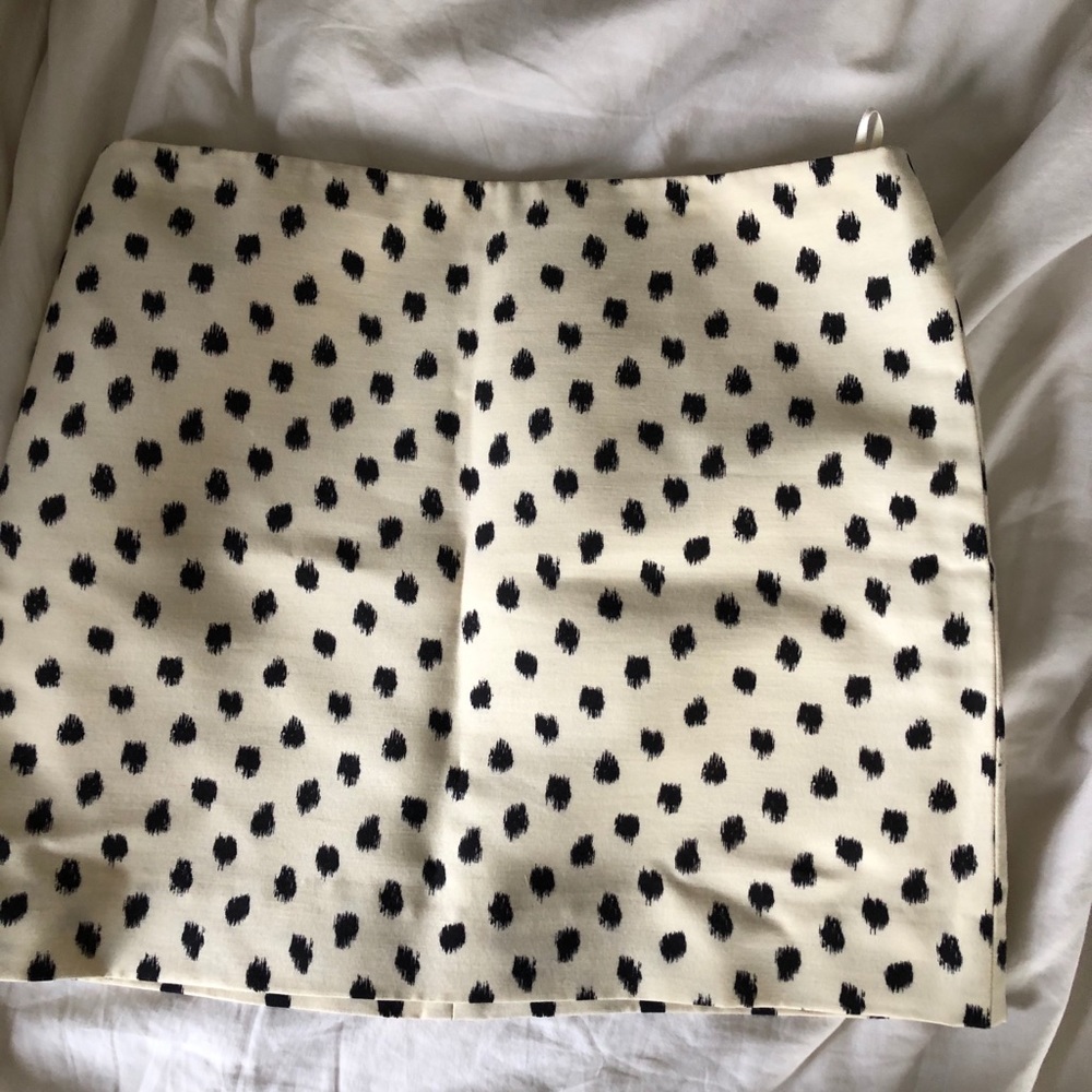 JCREW spotted mini skirt